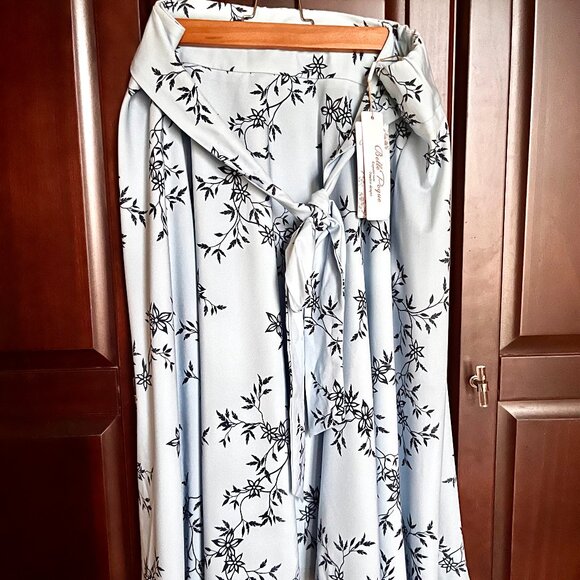 Belle Poque Floral Vintage Skirt Women NWT High Waisted A-line MidI  Sz XL - Picture 3 of 9
